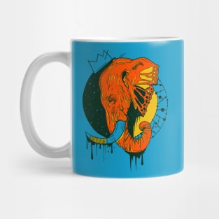 Orange Blue Royal Elephant Mug